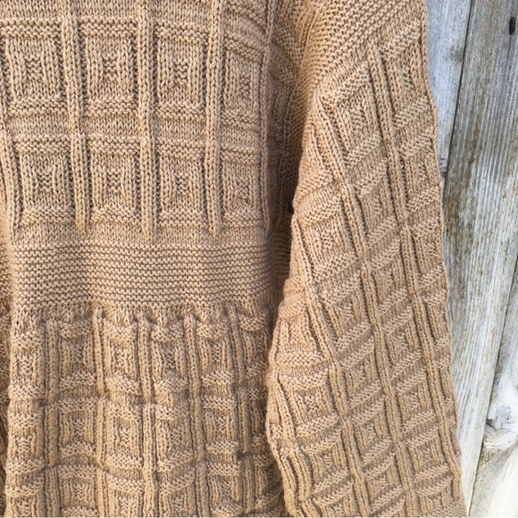 Marion Foale Handknit Wool Cardigan Camel Tan XL - Picture 12 of 15